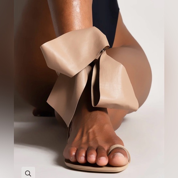 Chic Tan Women's Wrap Sandals - Picture 2 of 3